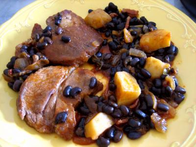 Recette Epaule de veau aux haricots noirs