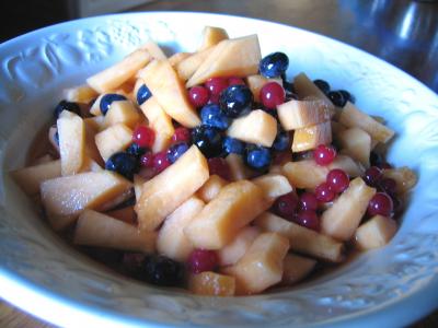 Recette Salade de melon aux myrtilles