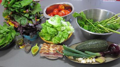 Ingrédients pour la recette : Conserve de ragoût de blettes et d'oseille au basilic