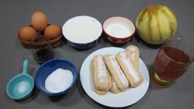 Ingrédients pour la recette : Mascarpone au melon
