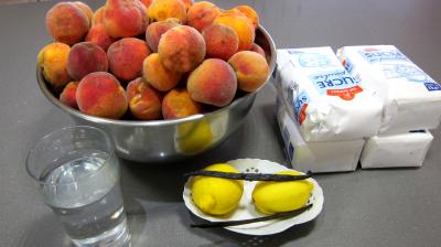 Ingrédients pour la recette : Confiture de pêches