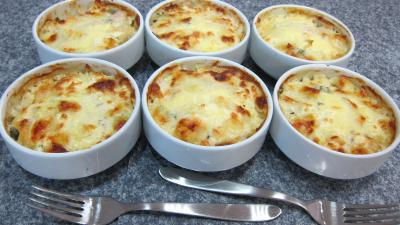 mozzarella : Cassolettes de chou gratiné à la béchamel