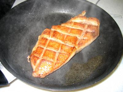 Magret au caramel et aux amandes et sa polenta aux pruneaux - 11.3