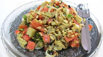 Recette Aubergines en salade au sésame