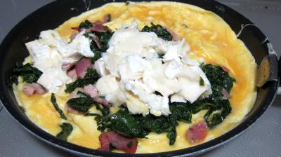 Omelette au chèvre et pissenlits - 6.4