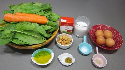 Ingrédients pour la recette : Epinards et oeufs à l'indienne à ma façon