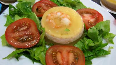 Mousse de gambas à la gelée d'orange - 9.4