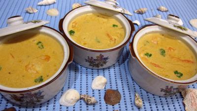 Cuisine diététique : Cassolettes de bisque de gambas