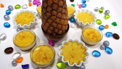 Caramel : Ramequins de flans à l'ananas