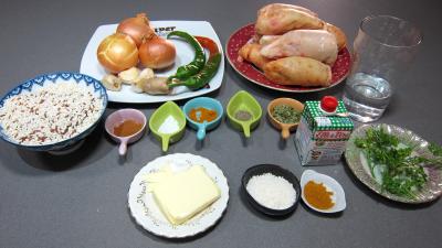 Ingrédients pour la recette : Biryani de poulet revisité
