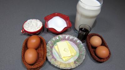 Ingrédients pour la recette : Crème pâtissière au beurre