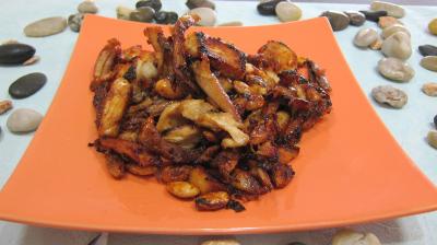 sauce soja : Assiette de restes de chapon à la chinoise