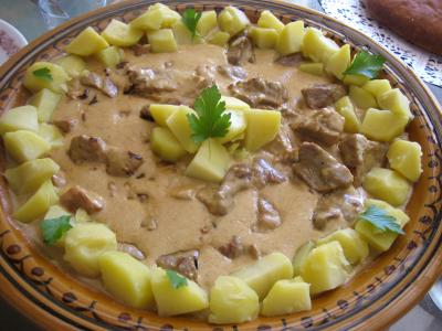 Recette Sauté de porc au brie et aux cèpes