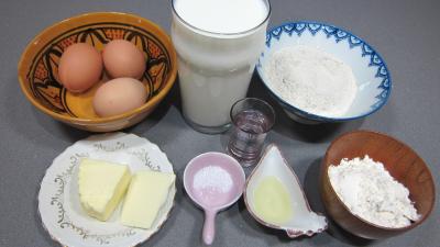 Ingrédients pour la recette : Crêpes au sarrasin
