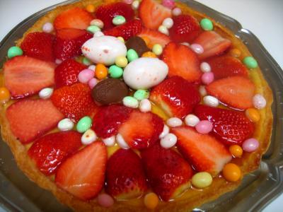 Recette Tarte de Pâques aux fraises et à la brousse