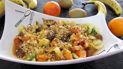 Recettes rapides : Saladier de soupe d'ananas aux fruits et au cognac
