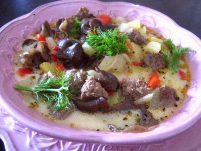 Cuisine diététique : Assiette de potage de fenouil et poivron