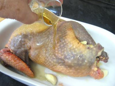 Pintade à la purée de maïs et champignons - 8.4