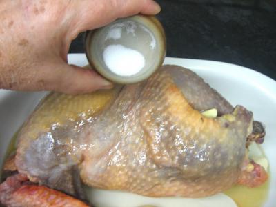 Pintade à la purée de maïs et champignons - 9.2