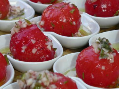 Image : recette Tomates marinées pour l'apéritif