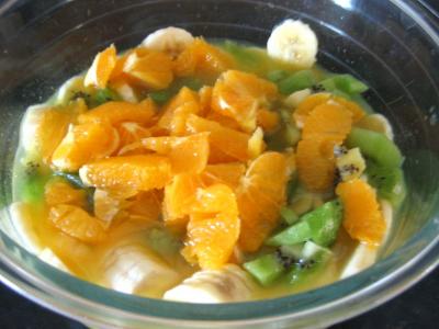 Gâteau de riz farci et sa salade de fruits - 11.4