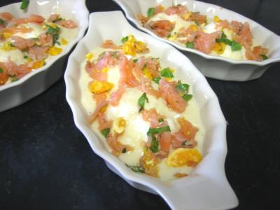 Recette Oeufs durs au saumon fumé