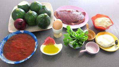 Ingrédients pour la recette : Courgettes farcies