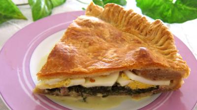 Recette Tranche de tourte aux épinards