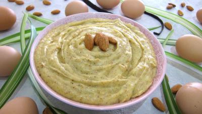 Desserts : Ramequin de crème pâtissière aux amandes
