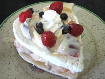 Recette Meringues aux abricots et aux nectarines
