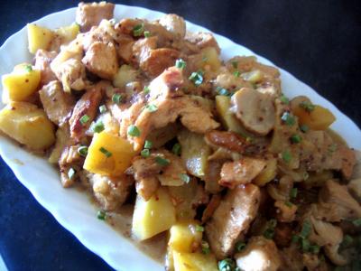 Recette Assiette de dinde au cidre parfumée aux cèpes