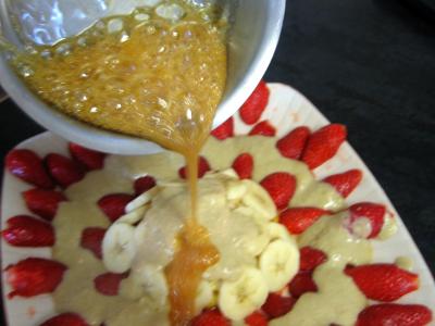 Fraises et mangue au caramel - 9.3