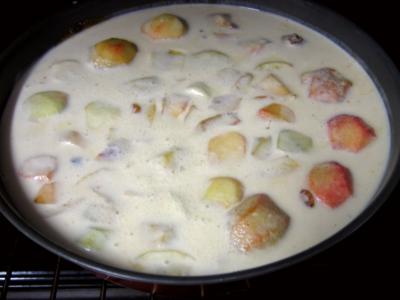 Flan aux pêches et aux raisins secs - 6.2