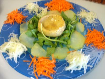 Foie gras en salade chayotte et truffe - 9.1