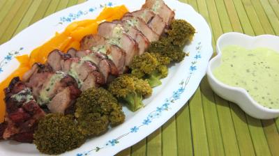 Viandes : Assiette de quasi de veau à la crème d'ail
