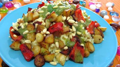 Pâtes alimentaires : Assiette de pâtes coquillettes au pesto