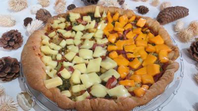 Légumes : Assiette de pizza lotte et fromages