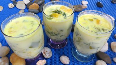 Cuisine diététique : Verres de poireaux lactés à la menthe
