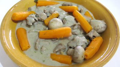 Légumes : Plat de blanquette de veau