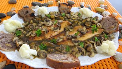 Cuisson à la poêle : Assiette de matelote de truites et moules