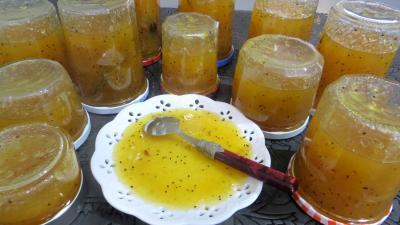 Image : Coupelle de marmelade de kiwis et de fruits d'hiver