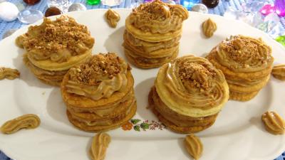 Saint Valentin : Millefeuilles à la crème pâtissière pralinée
