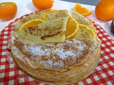 Desserts : Assiette de crêpes Toinette à l'orange