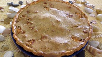 La cuisine des grand-mères : Tarte aux poireaux et aux gambas