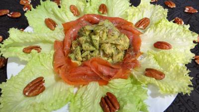 Recettes sans oeufs : Assiette de carpaccio de saumon fumé
