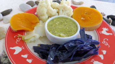 Cuisine diététique : Assiette de chou-fleur et légumes vapeur