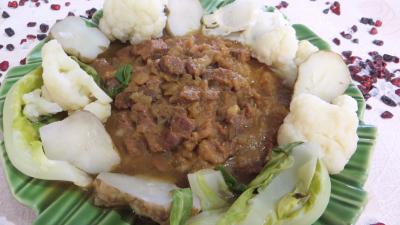 Viandes : Plat de goulasch de boeuf