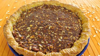 Pour débutants : Tarte au caramel aux mendiants