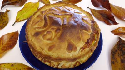 Cuisson au four : Assiette de tourte au coulommiers