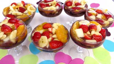 Anniversaire : Verrines de riz aux fruits
